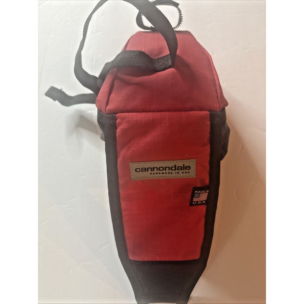 VTG Cannondale Bicycle Saddle Bag Red Black Drawstring Seat Pouch BSB835 USA